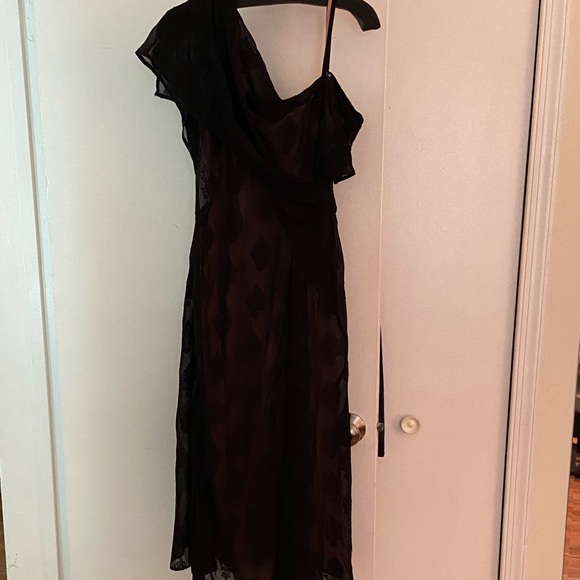 Theory Flounce Sheer Midi Dress - Picture 9 of 16